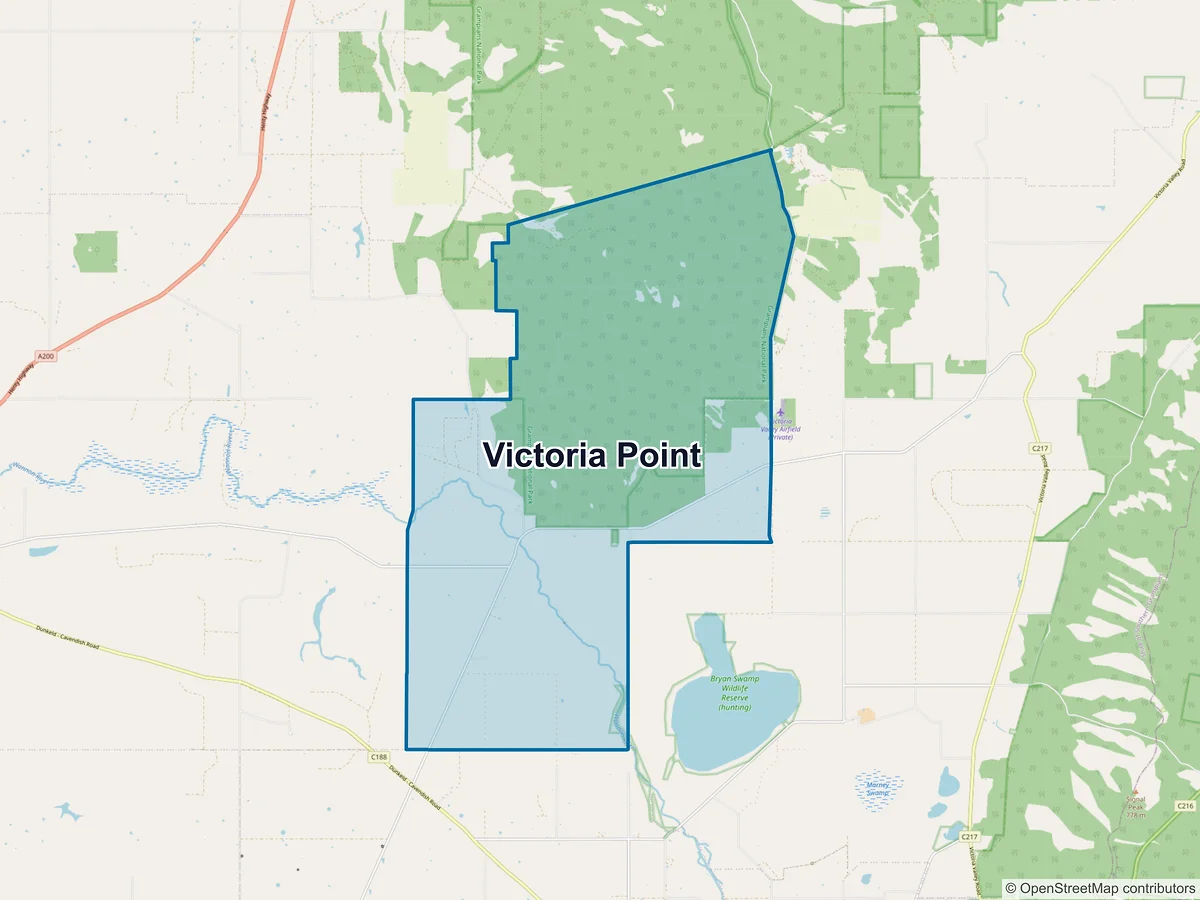 Map of Victoria Point, VIC, Australia