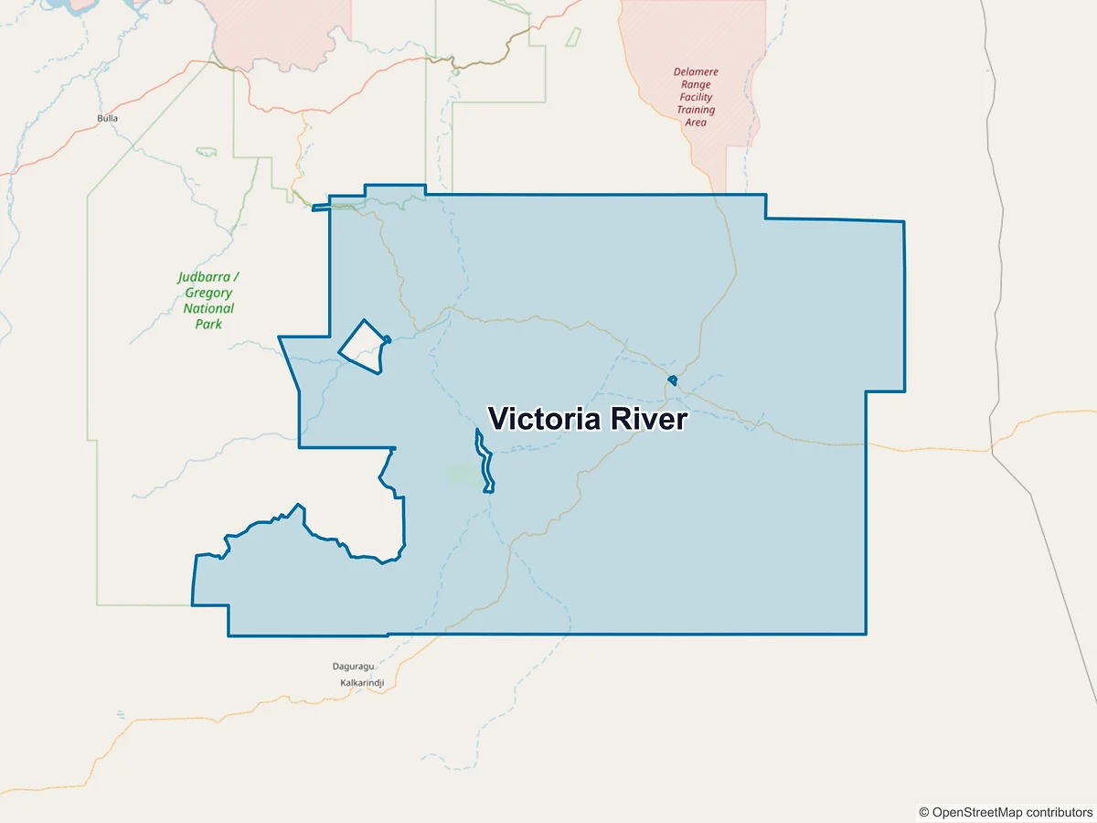 Map of Victoria River, NT, Australia