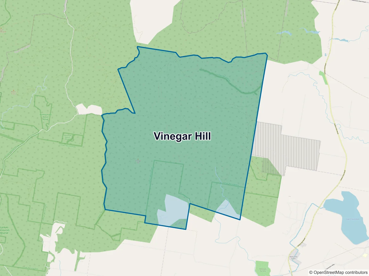 Map of Vinegar Hill, QLD, Australia