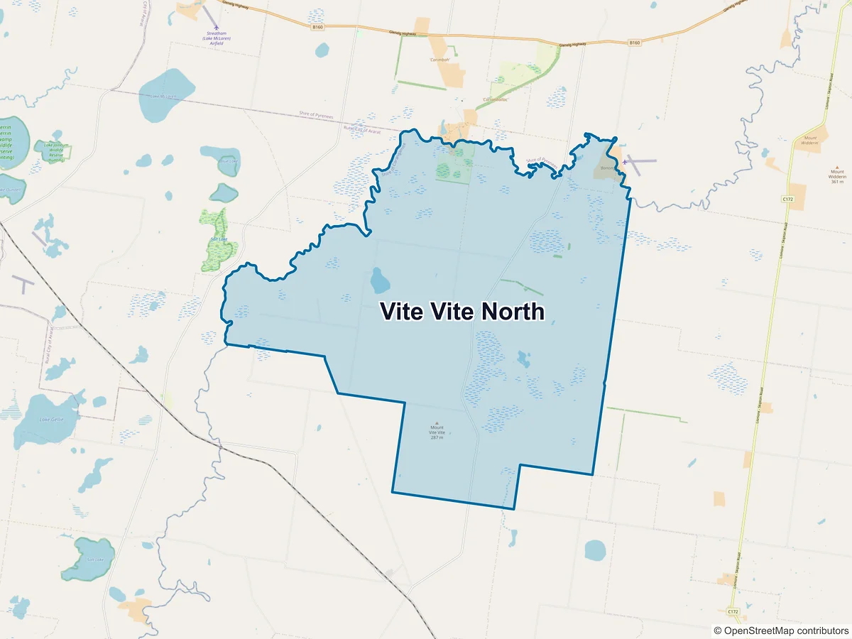 Map of Vite Vite North, VIC, Australia