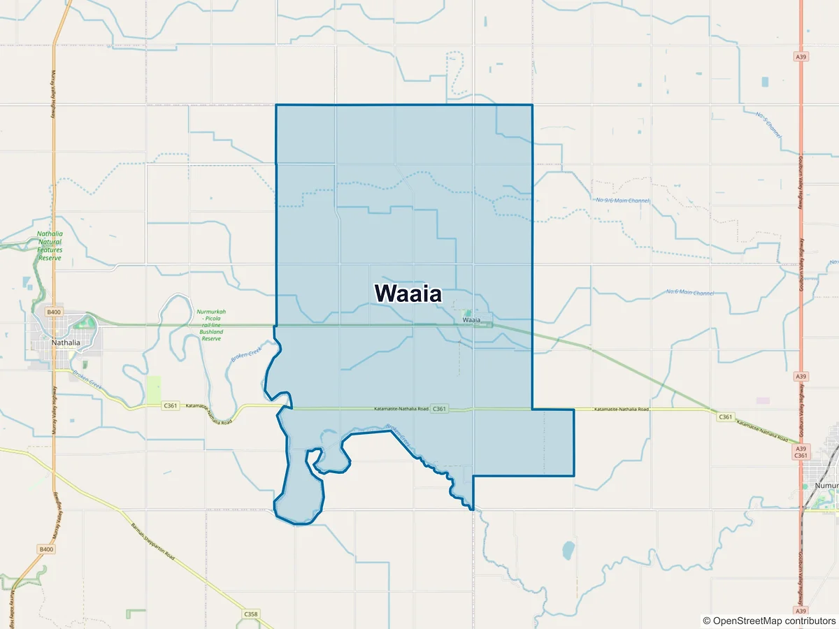 Map of Waaia, VIC, Australia