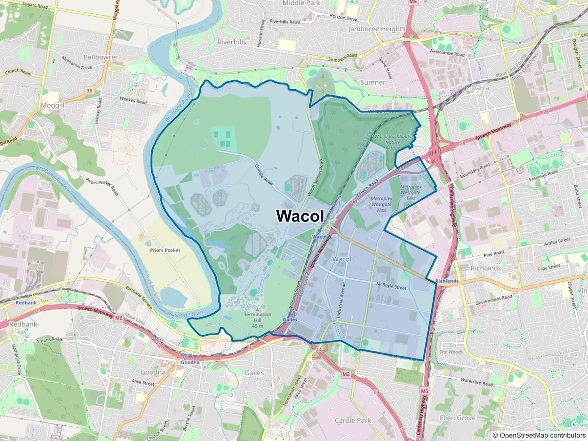 Map of Wacol, QLD, Australia