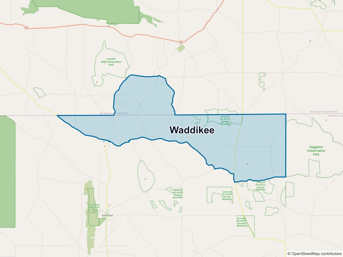 Map of Waddikee, SA, Australia