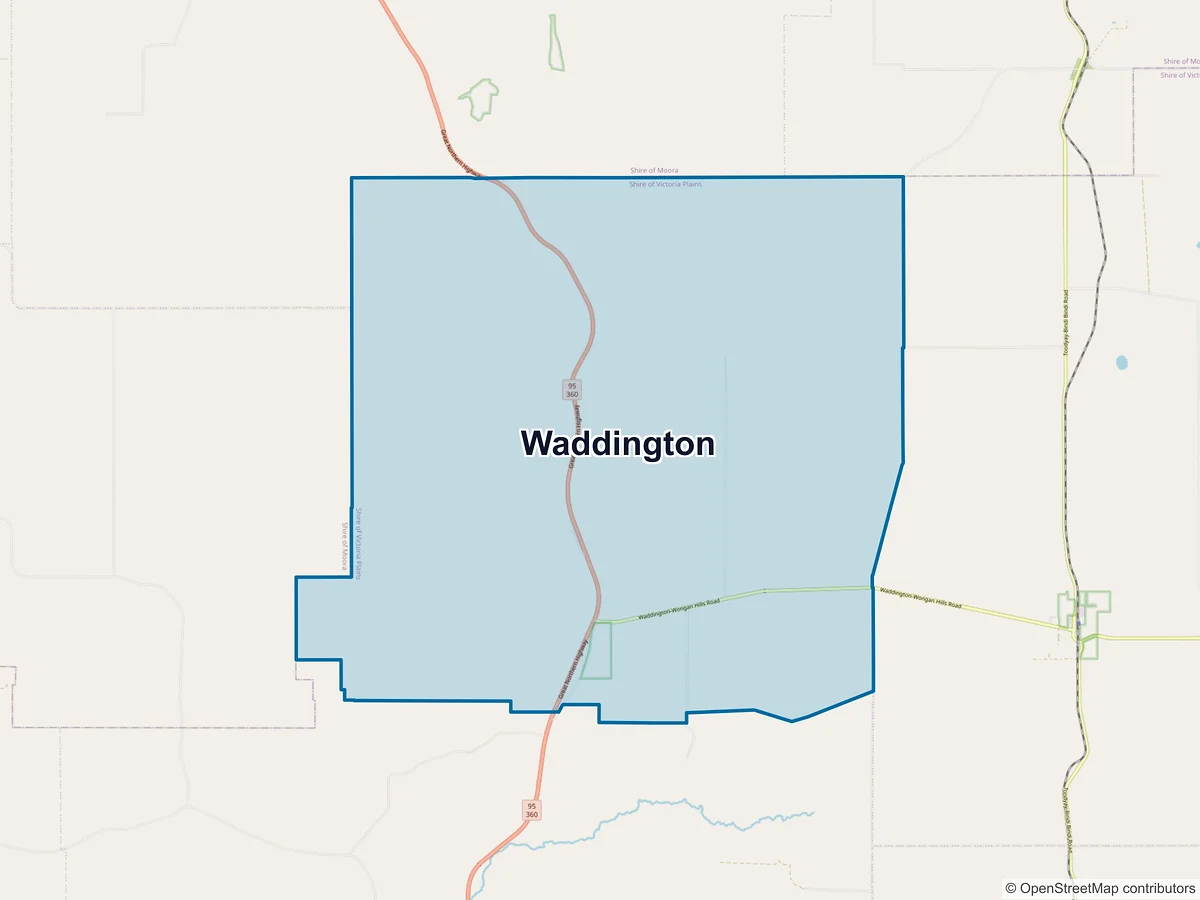 Map of Waddington, WA, Australia
