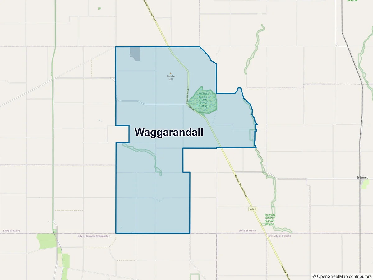 Map of Waggarandall, VIC, Australia