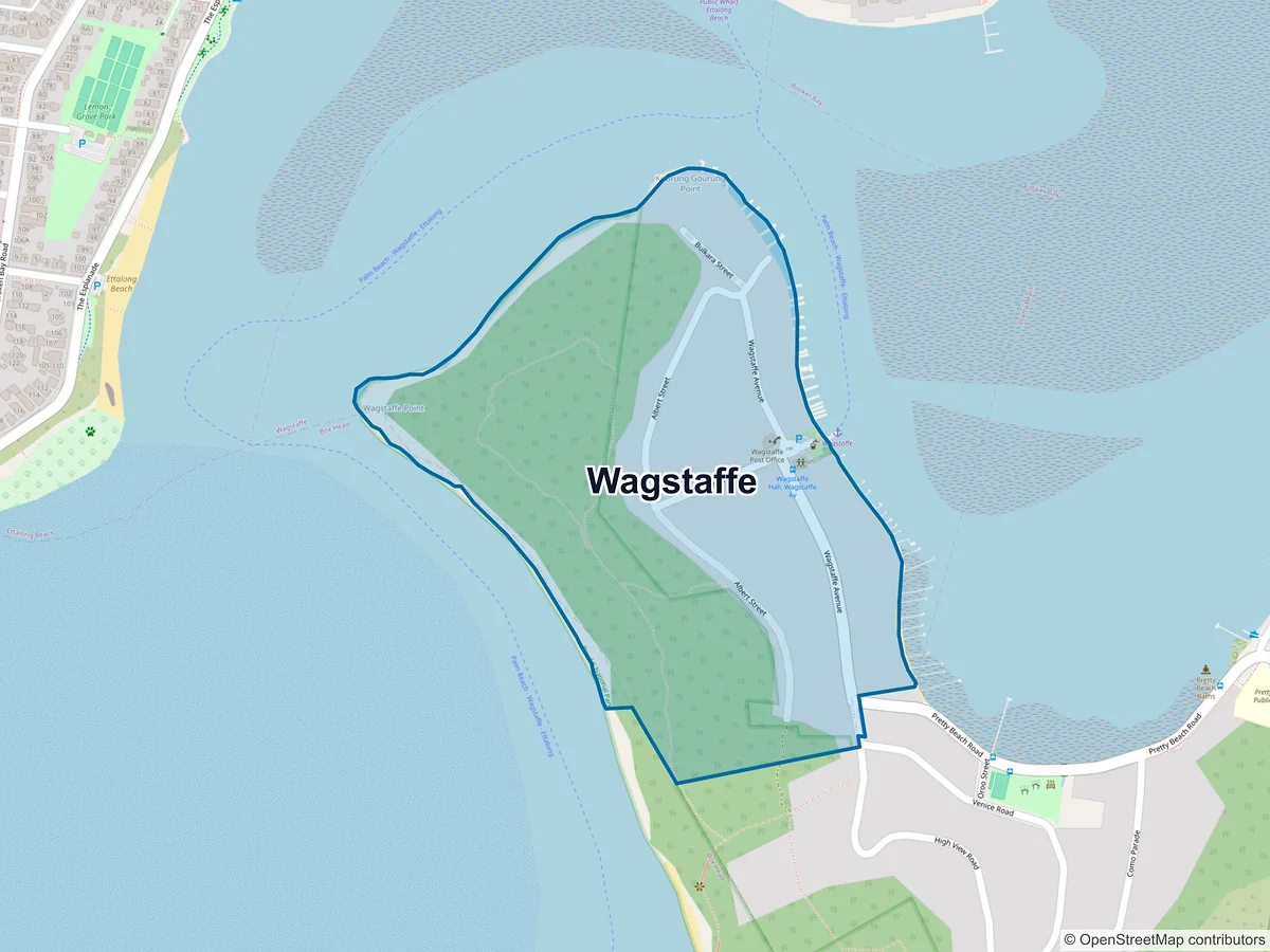 Map of Wagstaffe, NSW, Australia