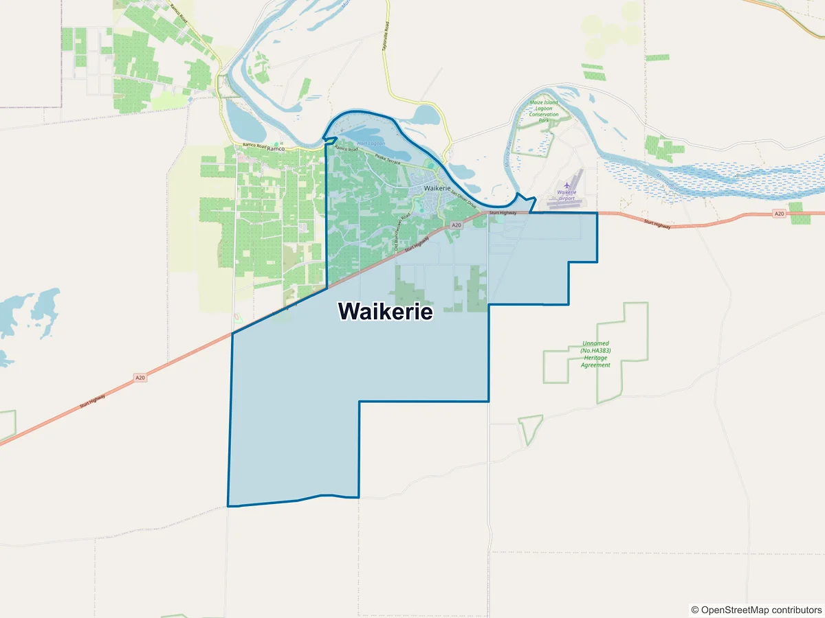 Map of Waikerie, SA, Australia