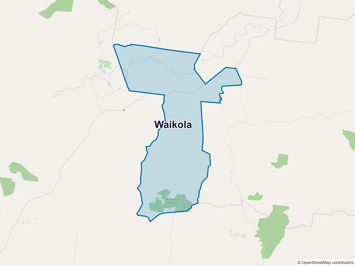 Map of Waikola, QLD, Australia