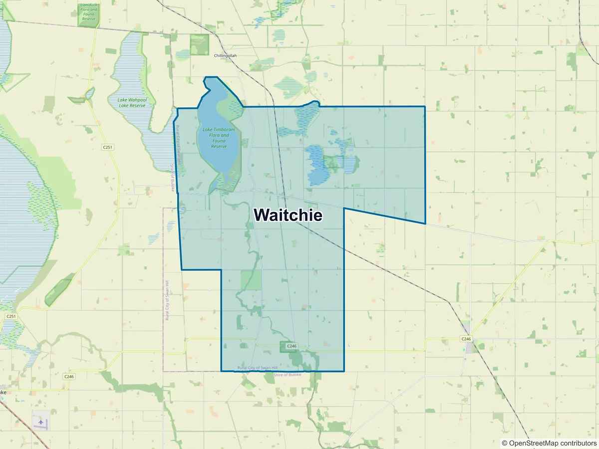 Map of Waitchie, VIC, Australia