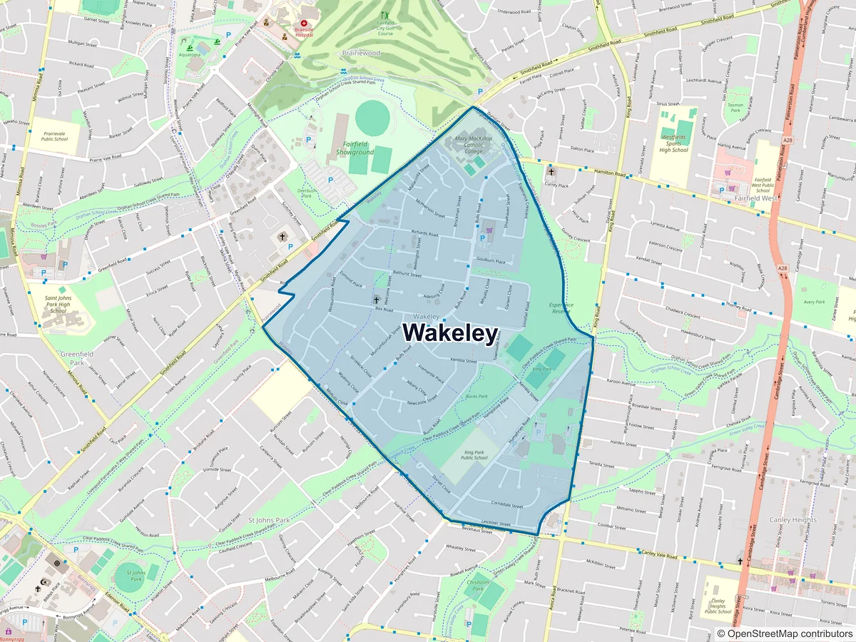 Map of Wakeley, NSW, Australia