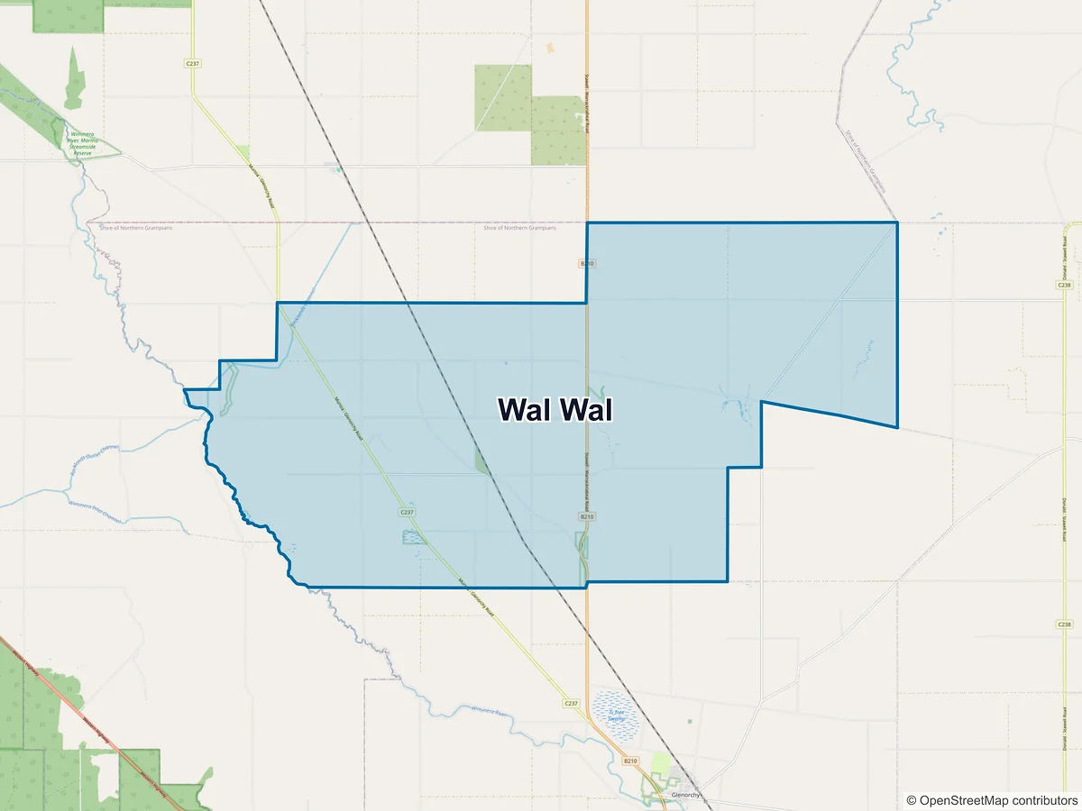 Map of Wal Wal, VIC, Australia