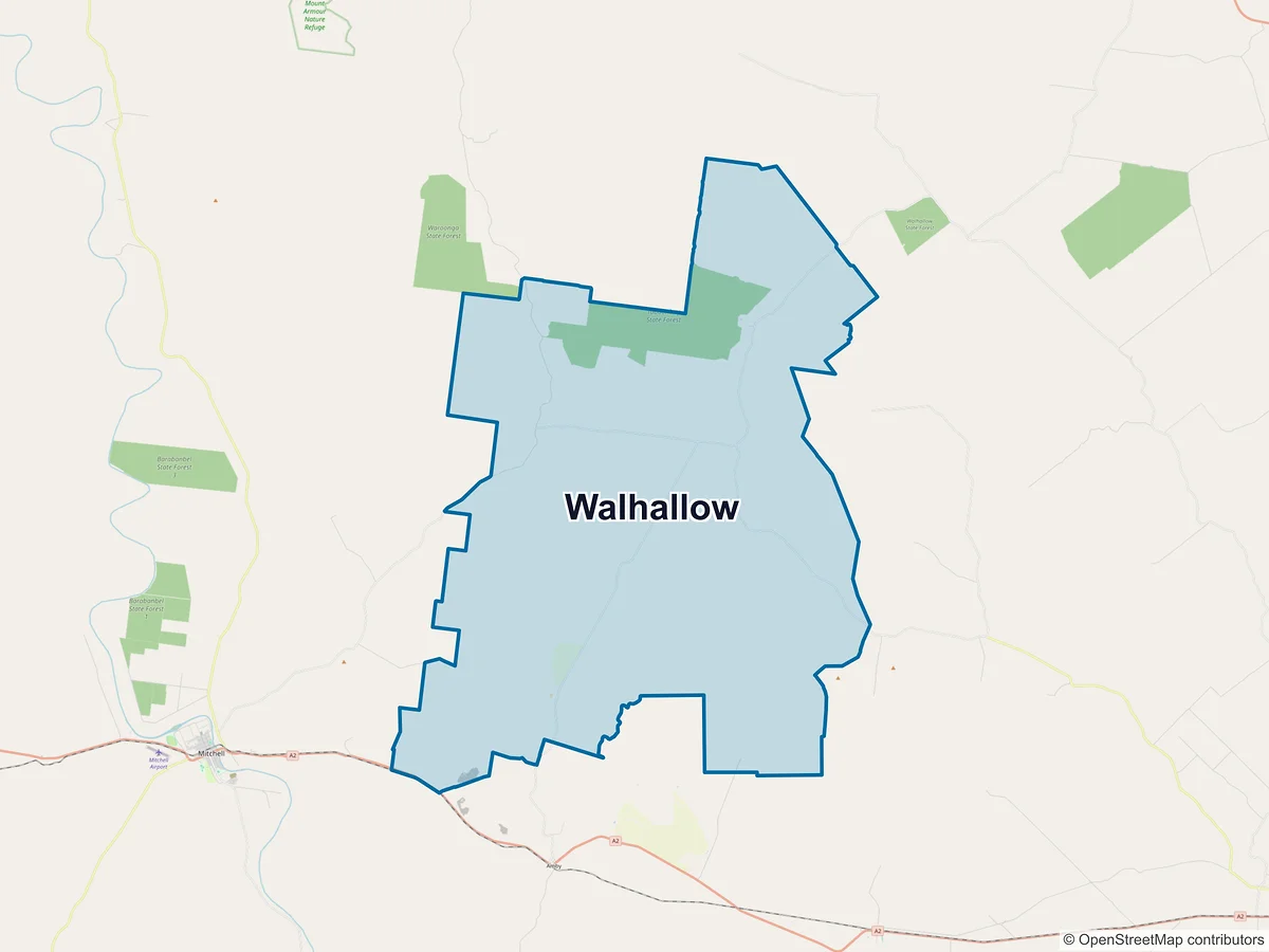 Map of Walhallow, QLD, Australia