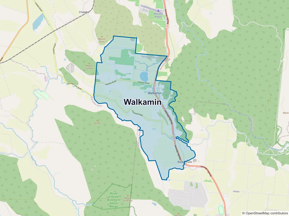 Map of Walkamin, QLD, Australia