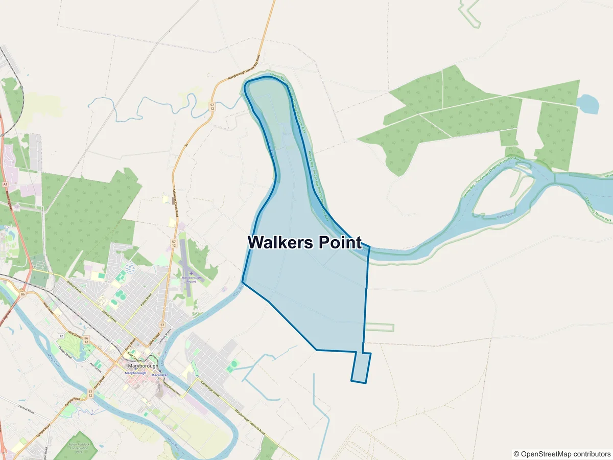 Map of Walkers Point, QLD, Australia