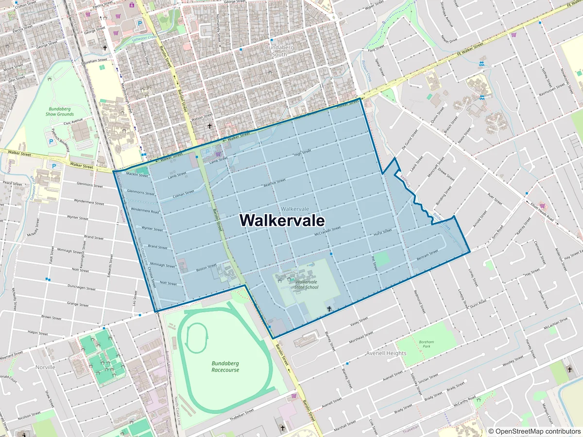 Map of Walkervale, QLD, Australia