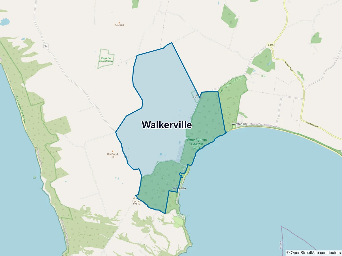 Map of Walkerville, VIC, Australia