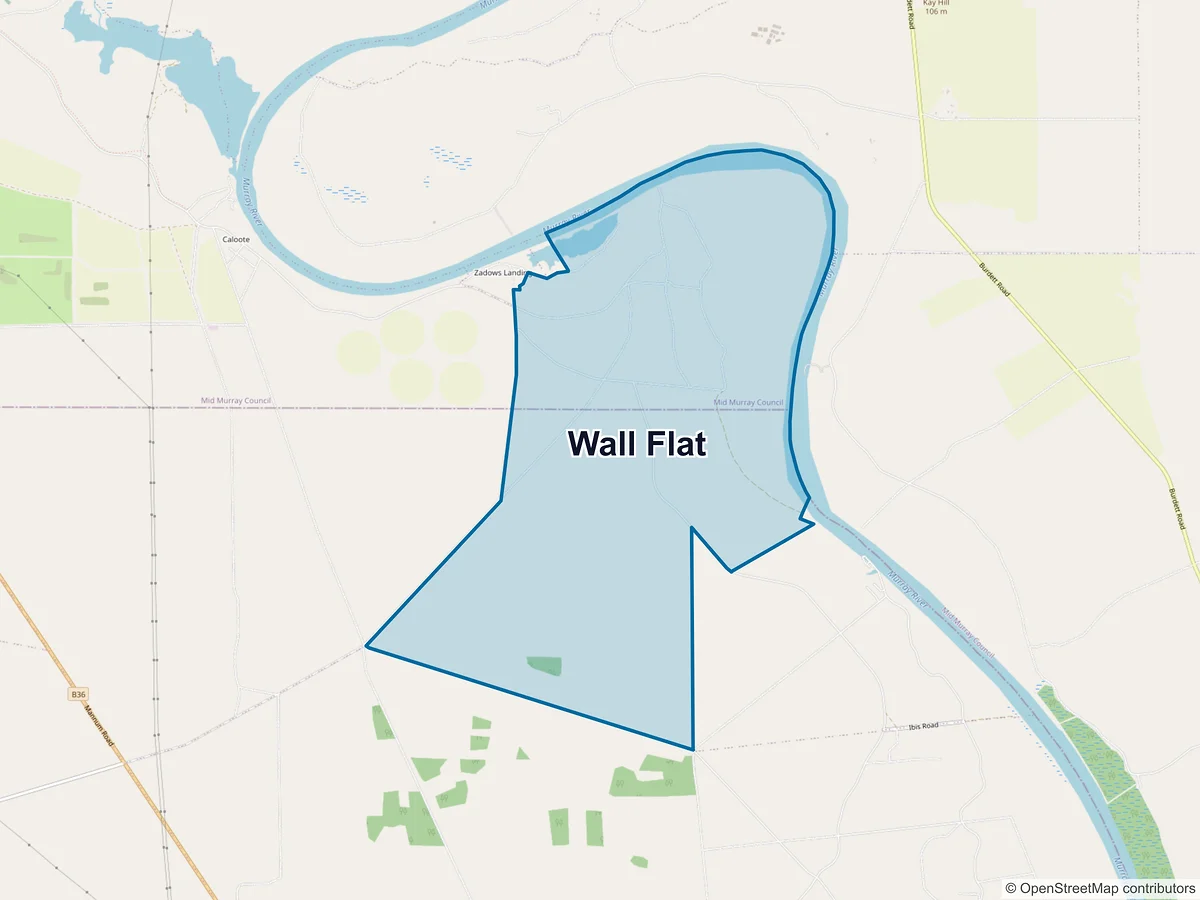 Map of Wall Flat, SA, Australia