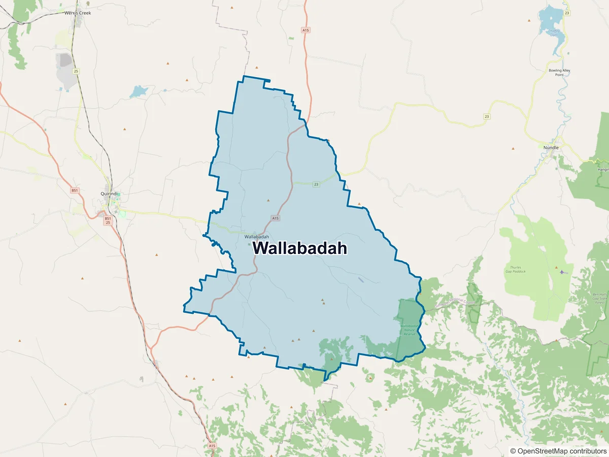 Map of Wallabadah, NSW, Australia
