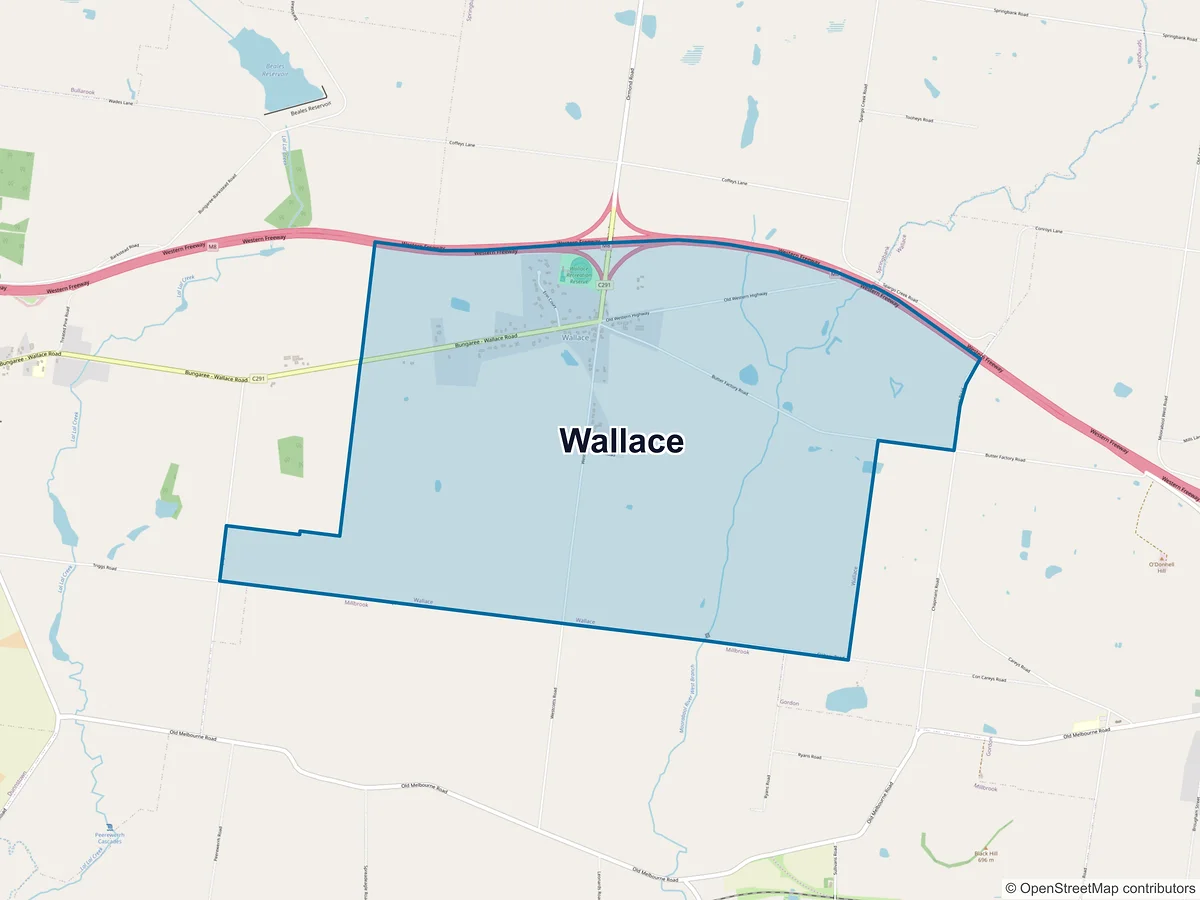 Map of Wallace, VIC, Australia