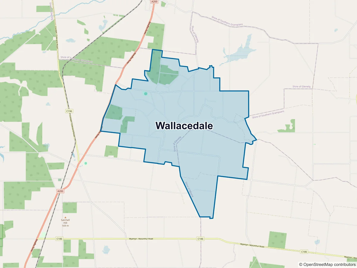 Map of Wallacedale, VIC, Australia