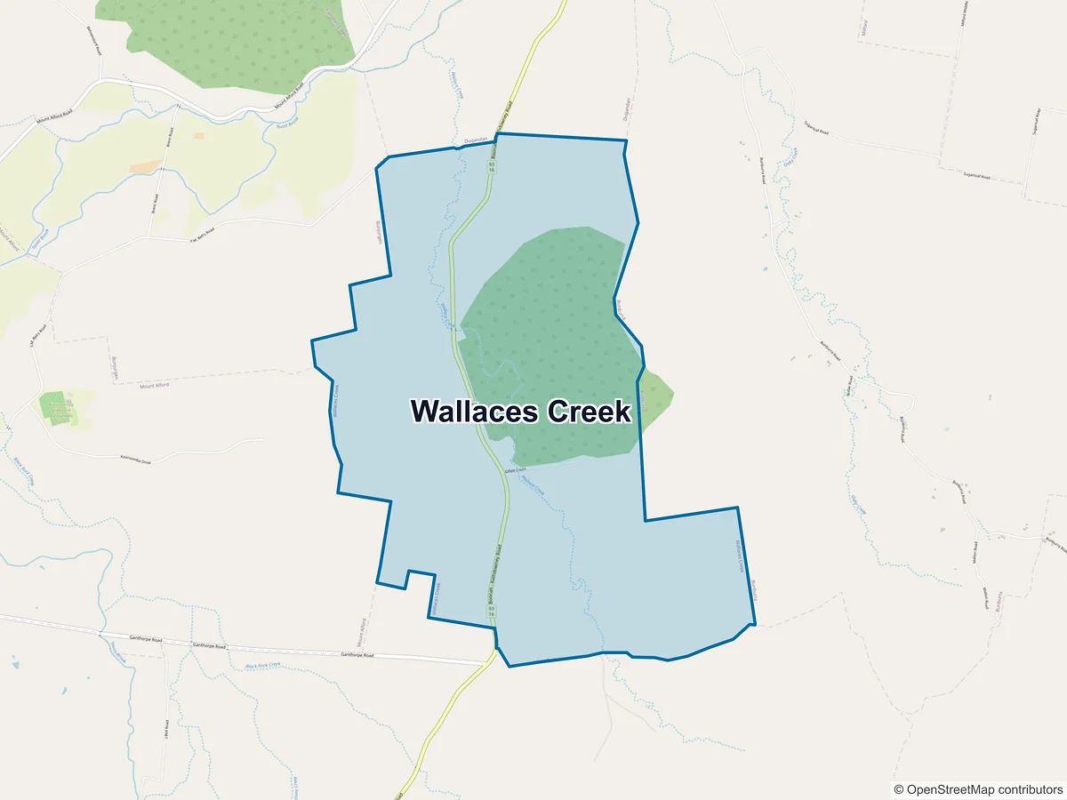 Map of Wallaces Creek, QLD, Australia