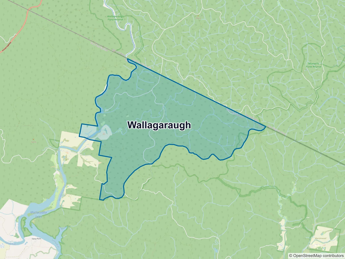 Map of Wallagaraugh, VIC, Australia