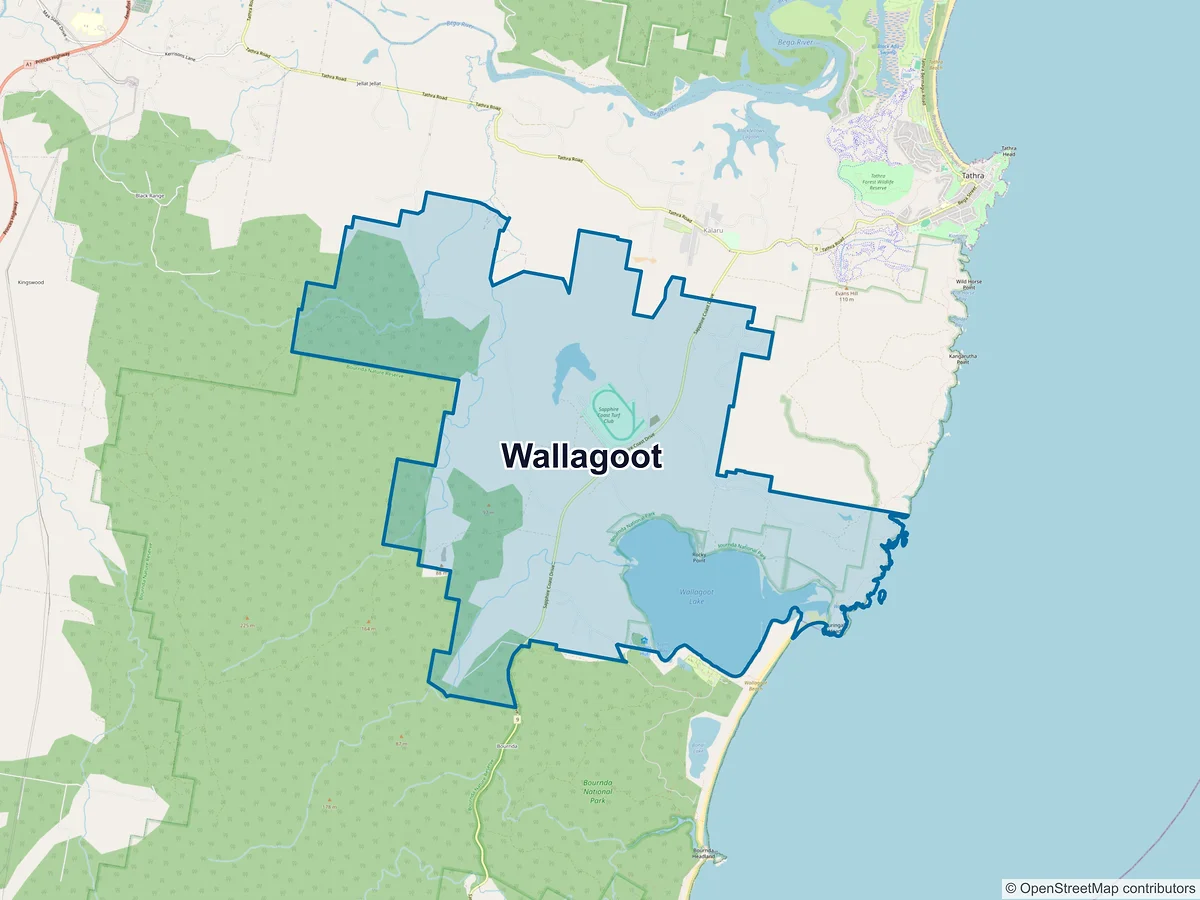 Map of Wallagoot, NSW, Australia