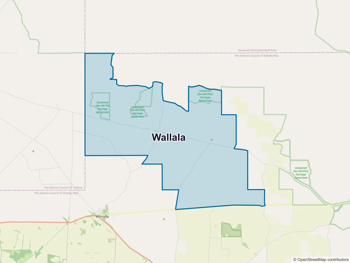 Map of Wallala, SA, Australia