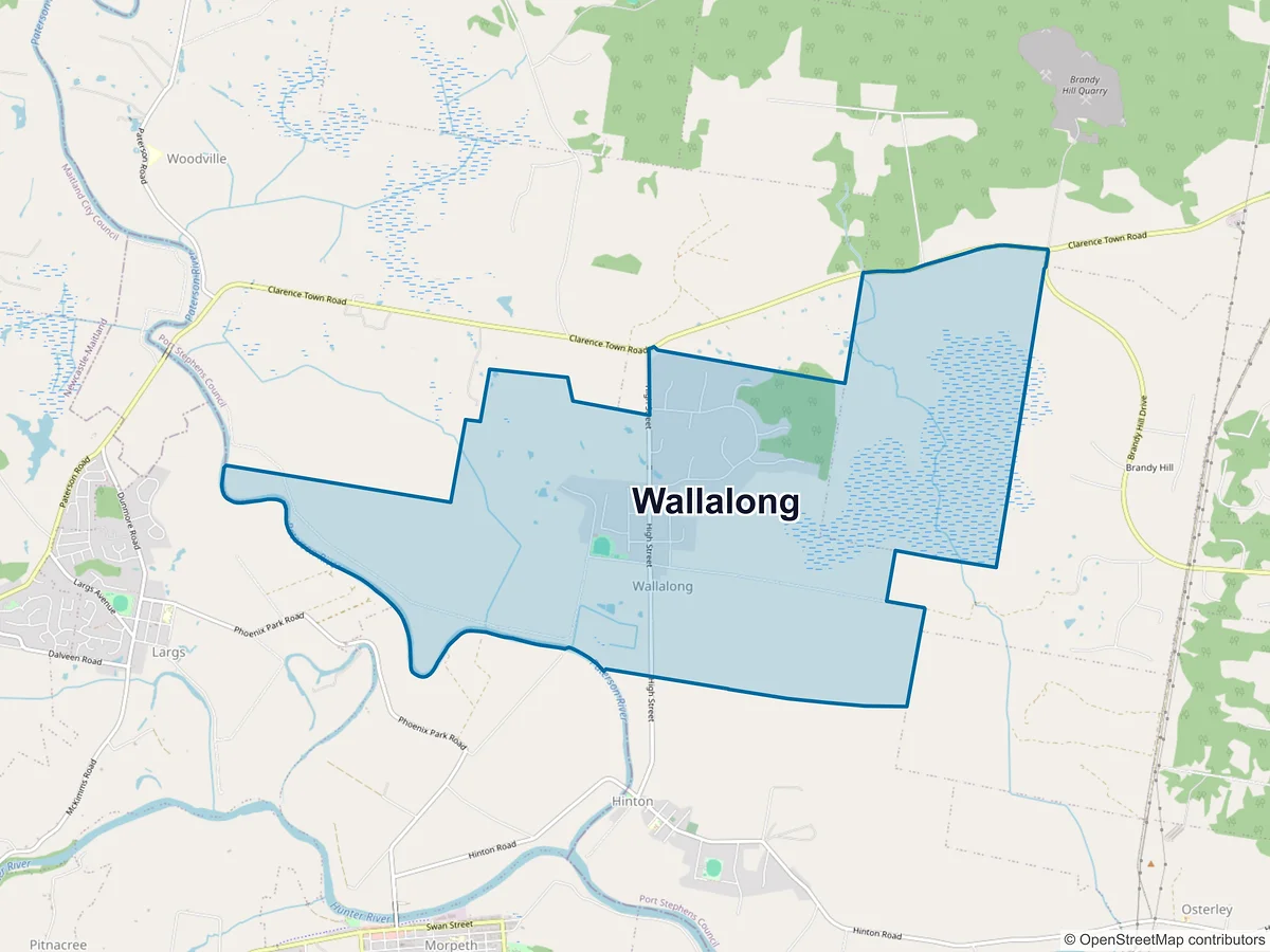 Map of Wallalong, NSW, Australia
