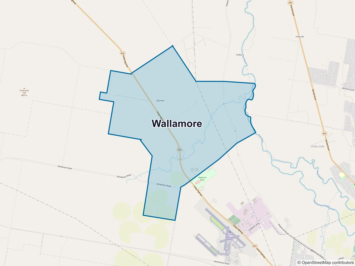 Map of Wallamore, NSW, Australia