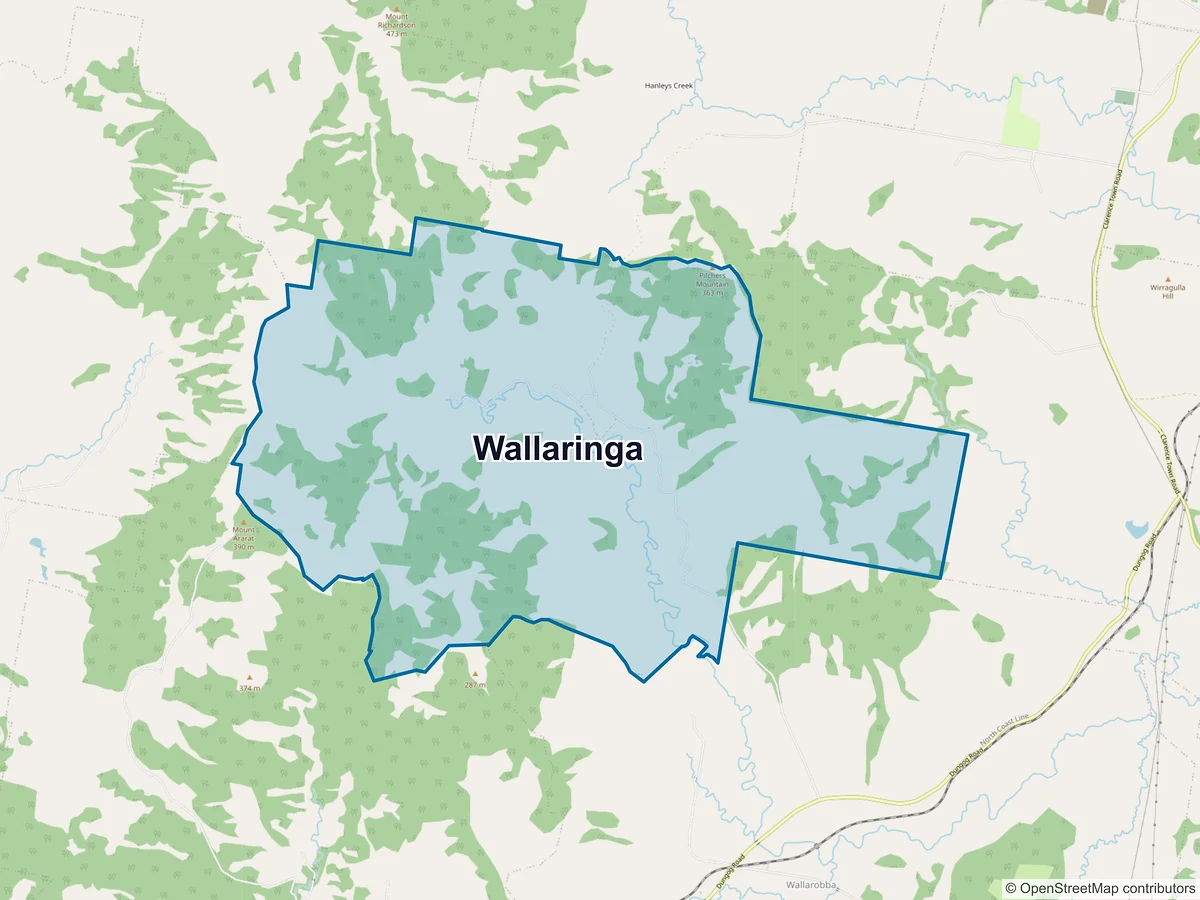 Map of Wallaringa, NSW, Australia
