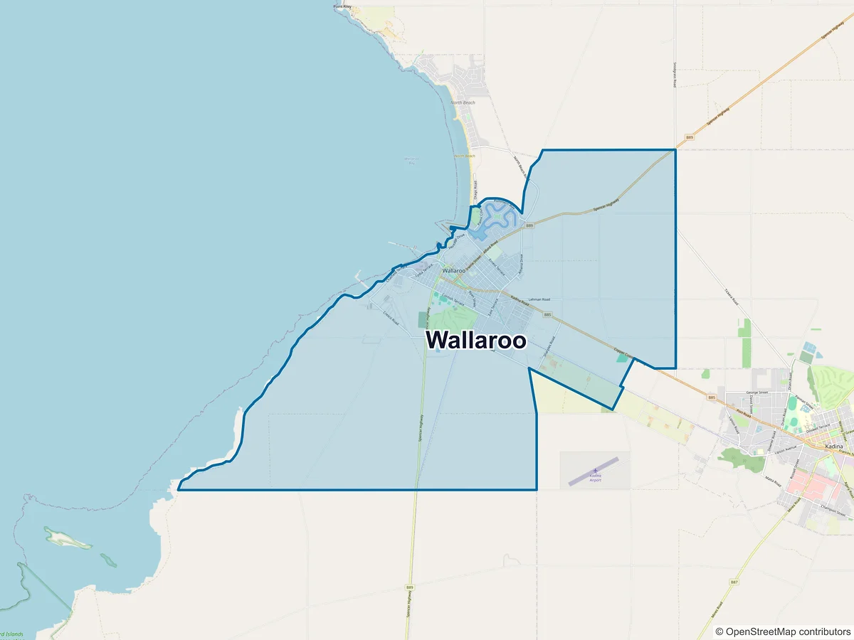 Map of Wallaroo, SA, Australia
