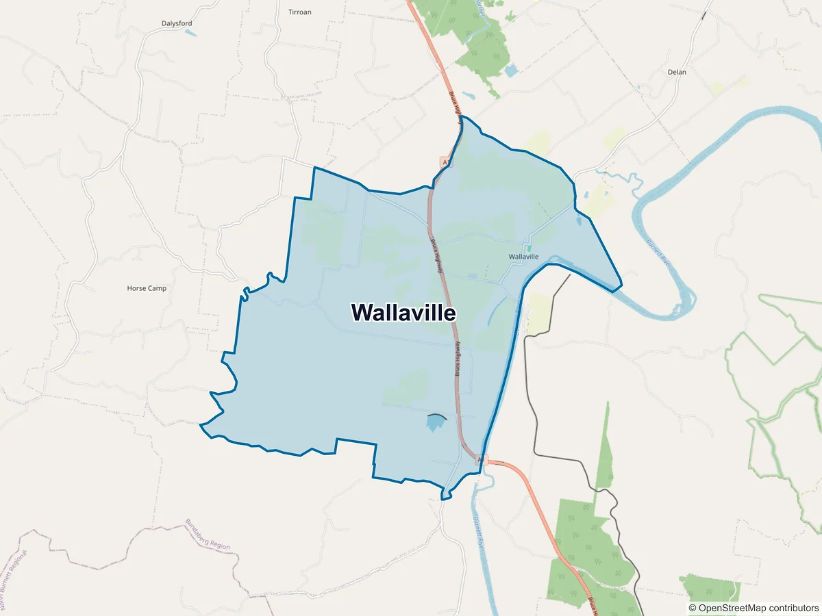 Map of Wallaville, QLD, Australia