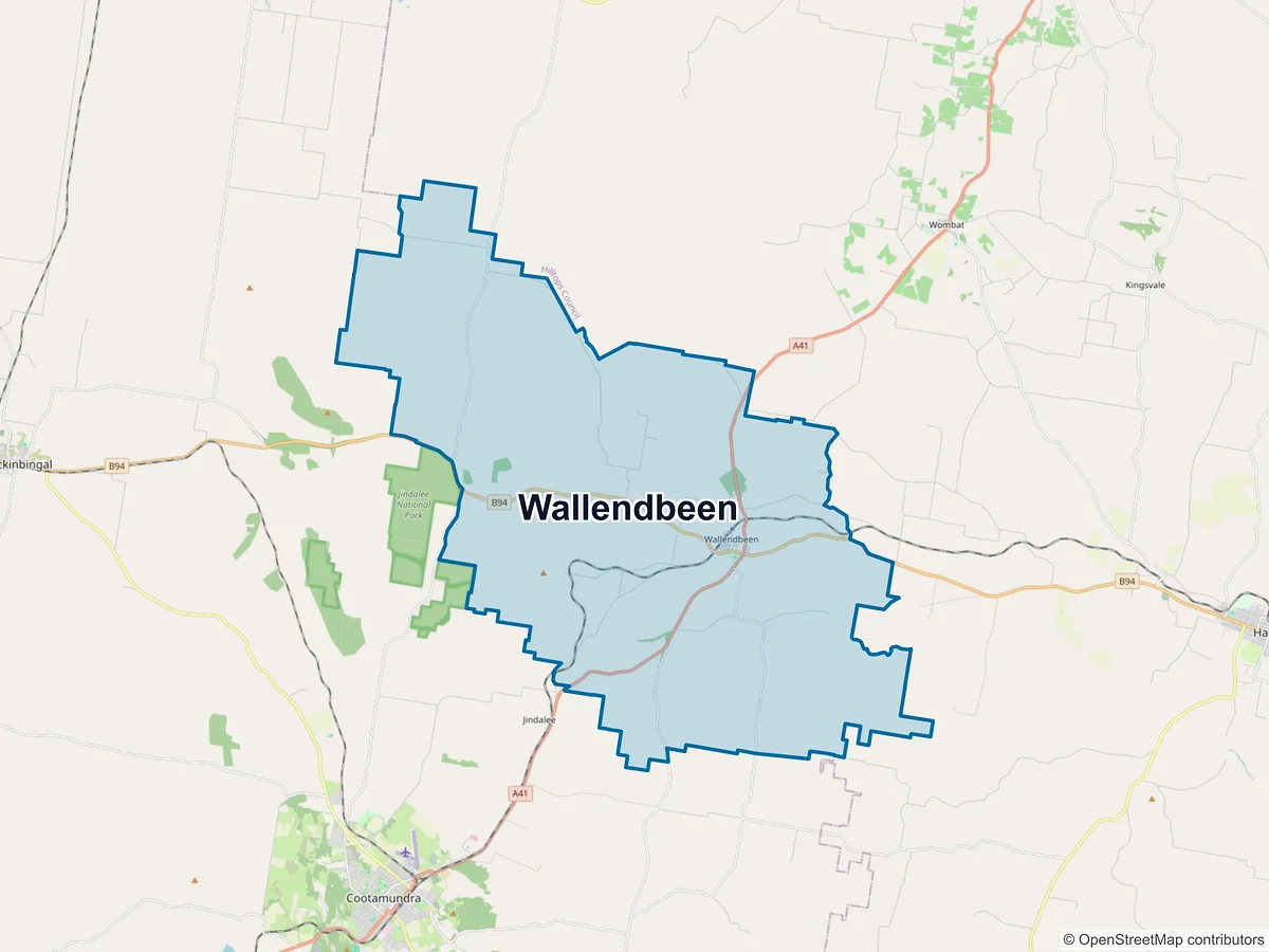 Map of Wallendbeen, NSW, Australia