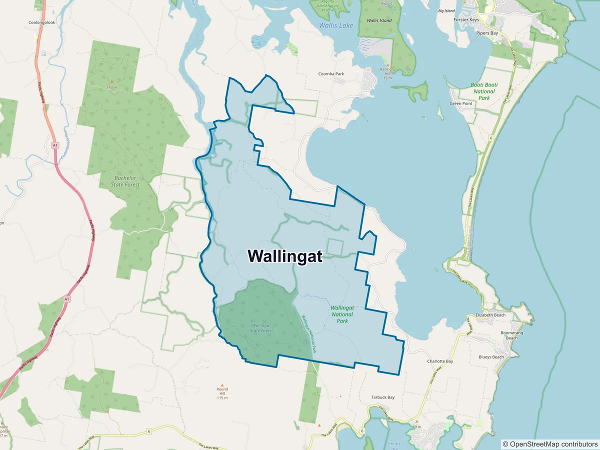 Map of Wallingat, NSW, Australia