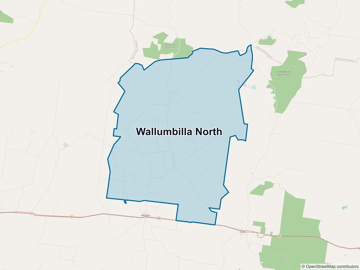 Map of Wallumbilla North, QLD, Australia