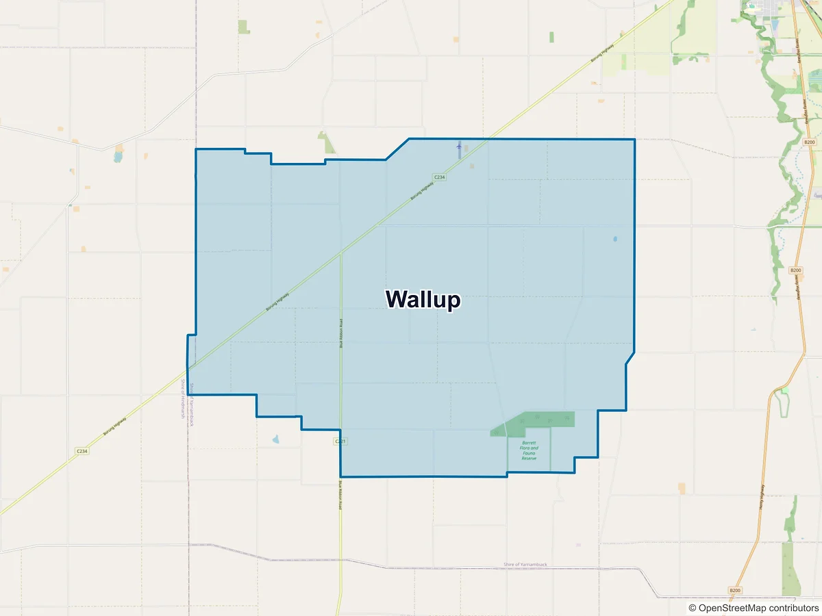 Map of Wallup, VIC, Australia