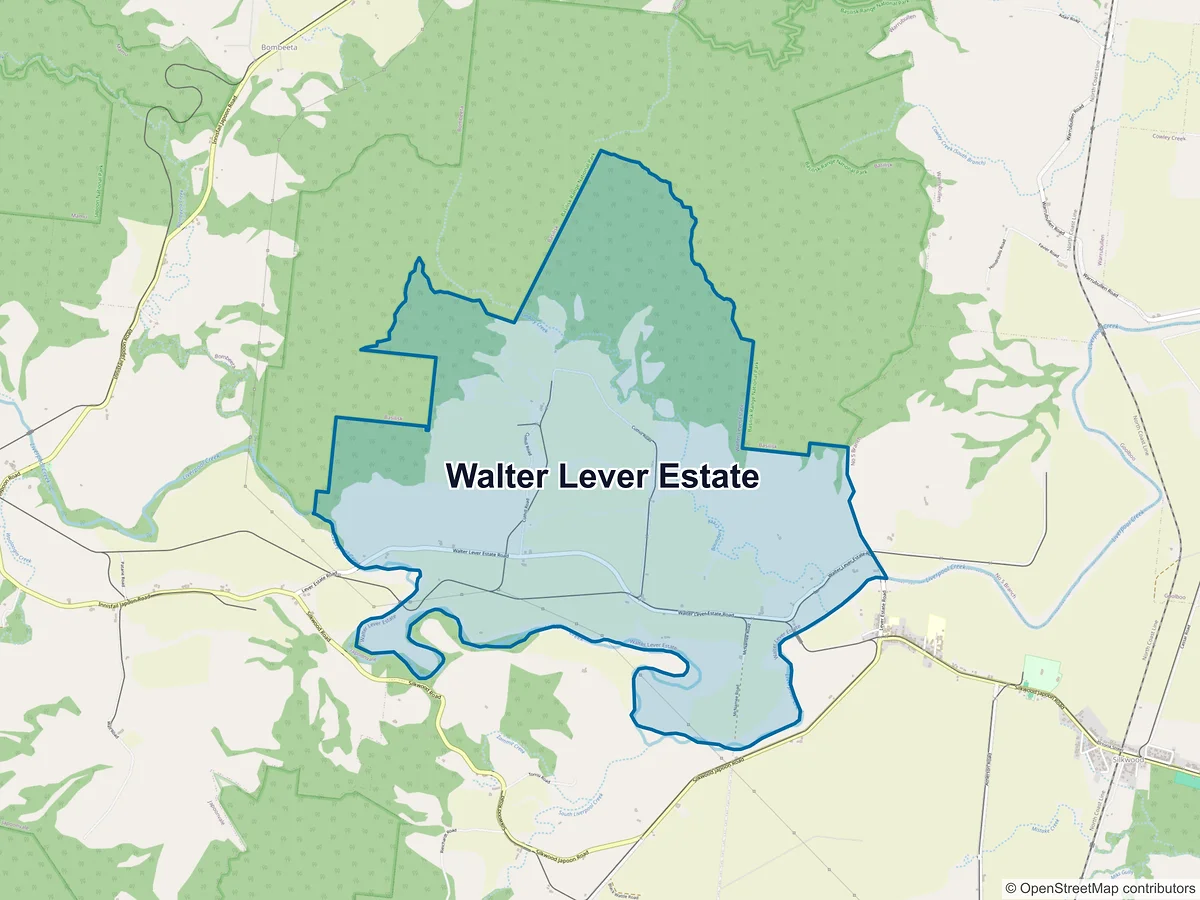 Map of Walter Lever Estate, QLD, Australia