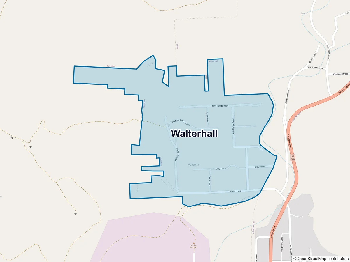 Map of Walterhall, QLD, Australia