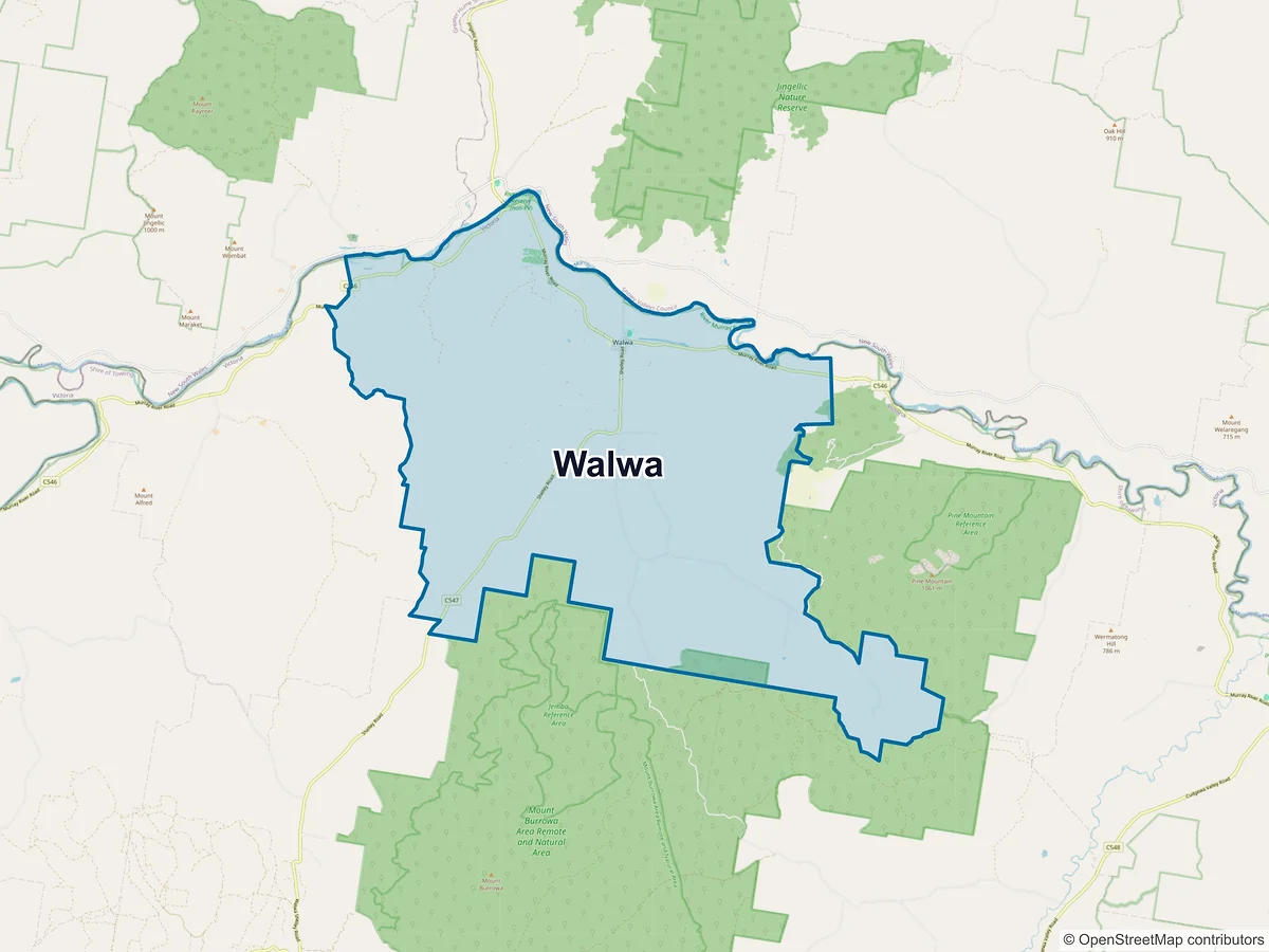 Map of Walwa, VIC, Australia