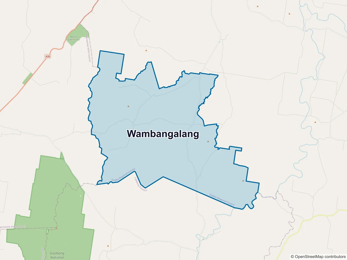 Map of Wambangalang, NSW, Australia