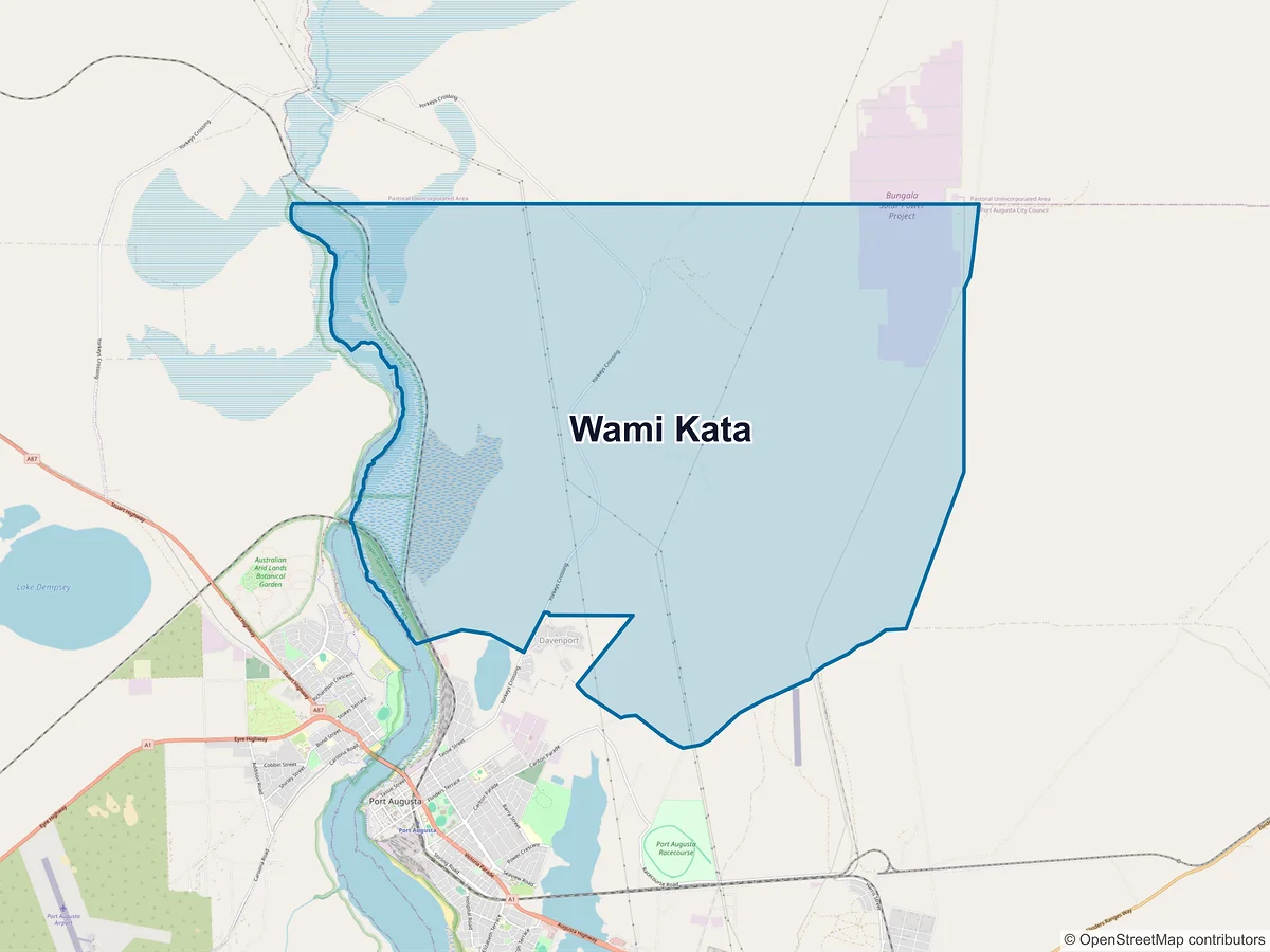 Map of Wami Kata, SA, Australia