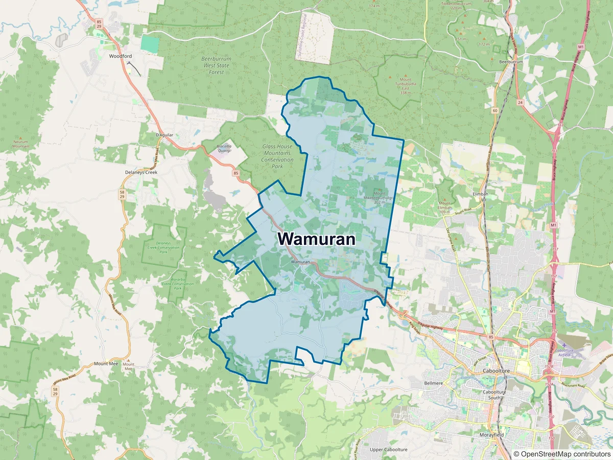 Map of Wamuran, QLD, Australia