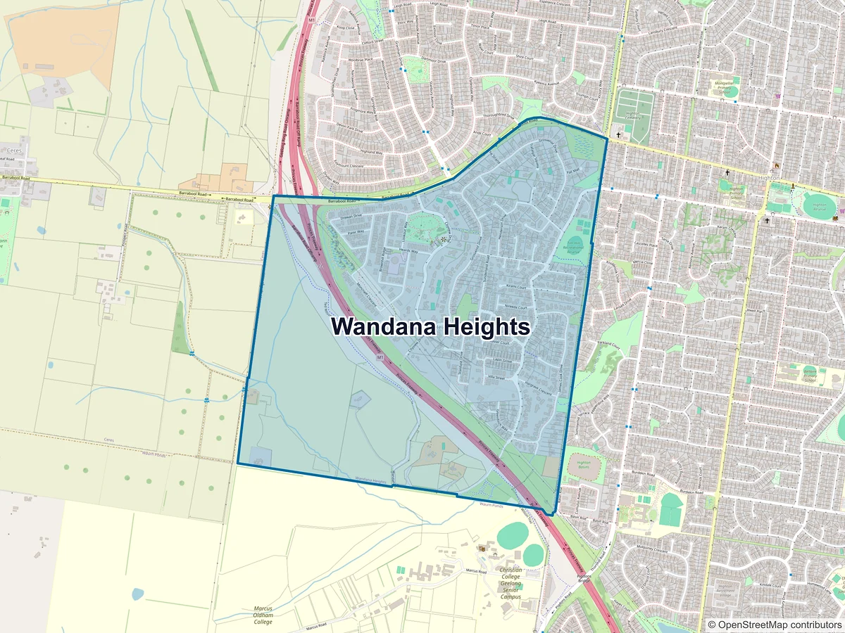 Map of Wandana Heights, VIC, Australia