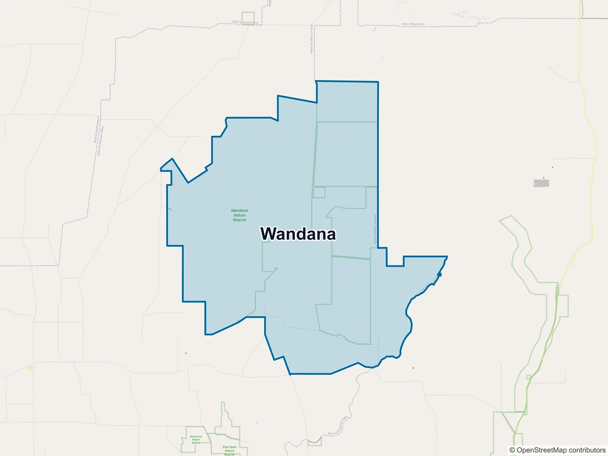 Map of Wandana, WA, Australia