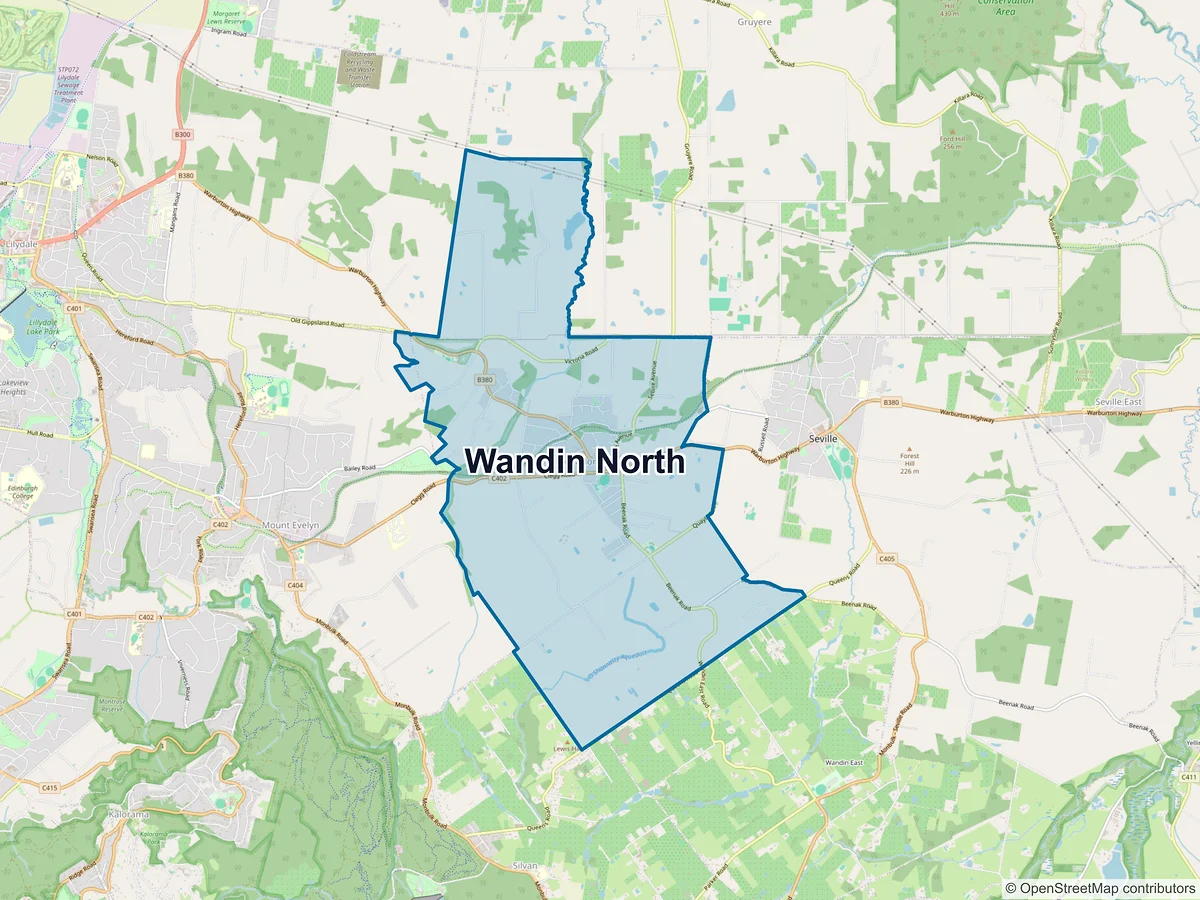 Map of Wandin North, VIC, Australia