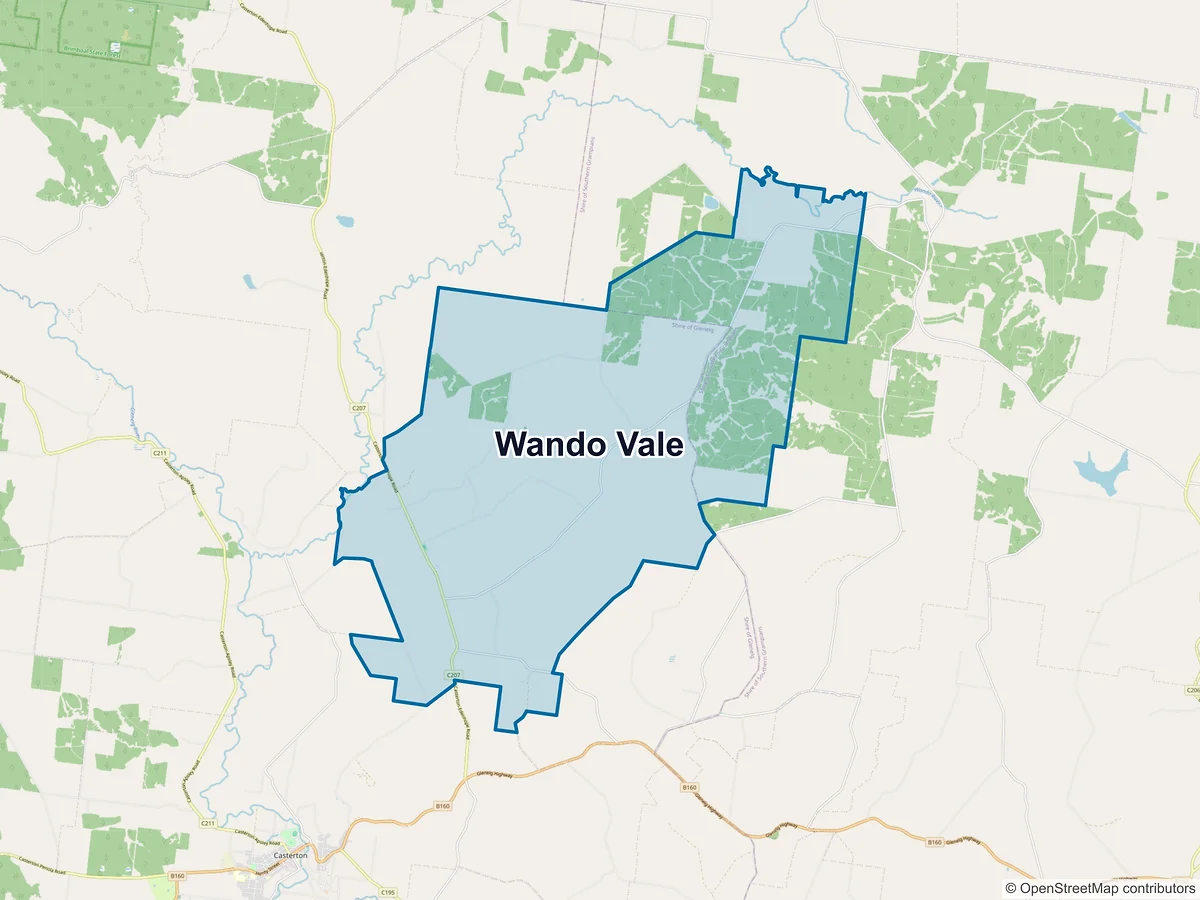 Map of Wando Vale, VIC, Australia