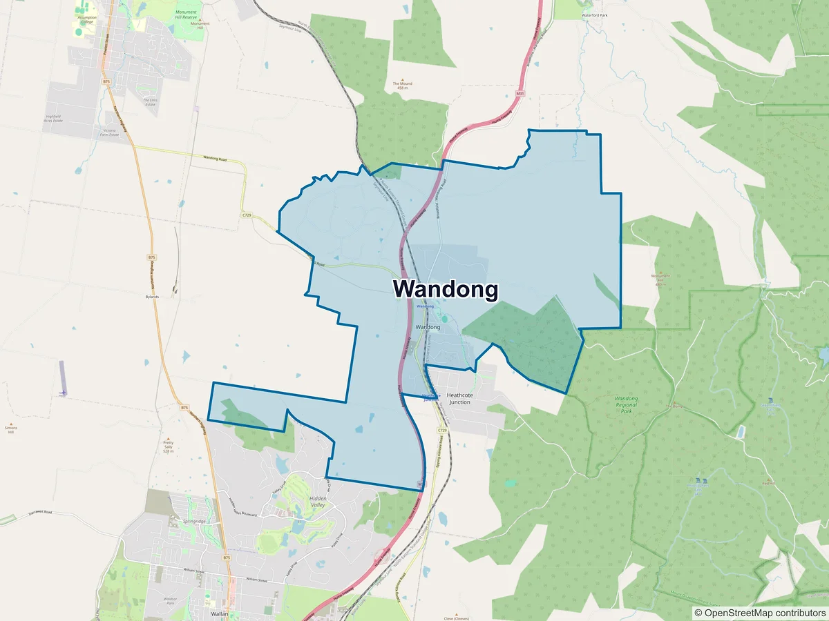 Map of Wandong, VIC, Australia