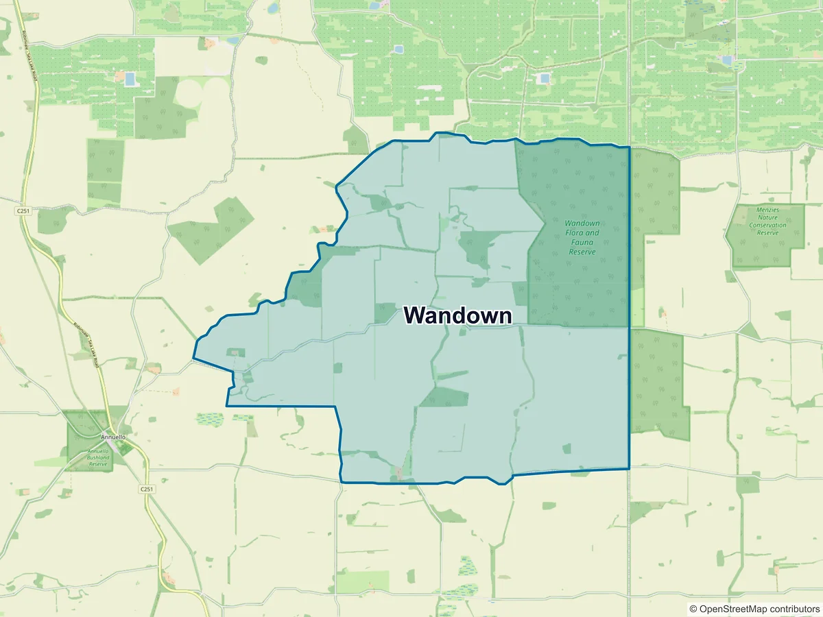 Map of Wandown, VIC, Australia