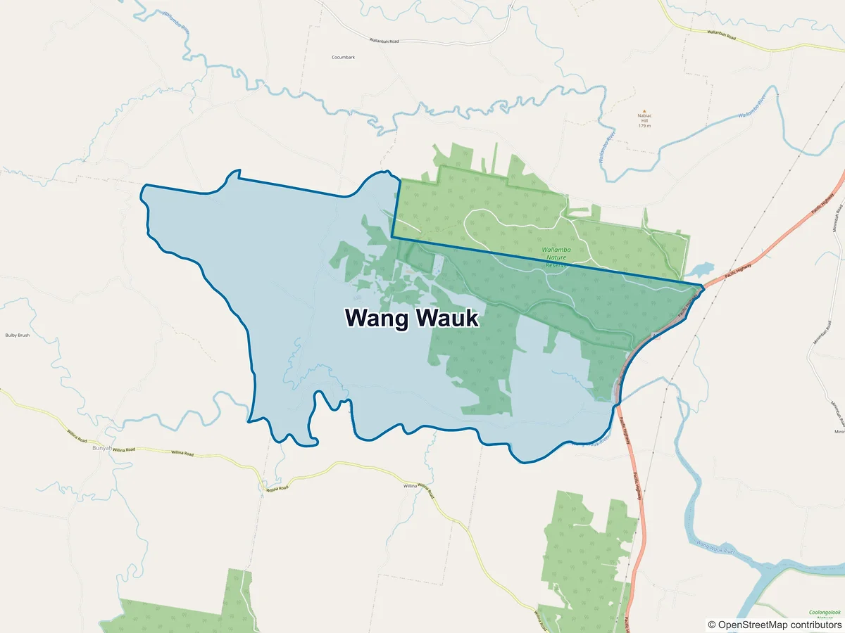 Map of Wang Wauk, NSW, Australia